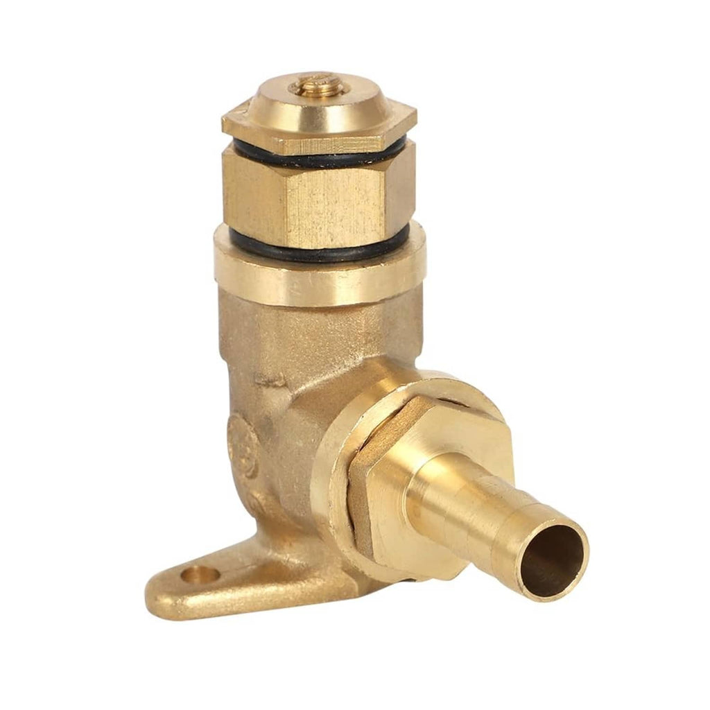 Boomless sprayer nozzle brass valve body with angled outlet and mounting base