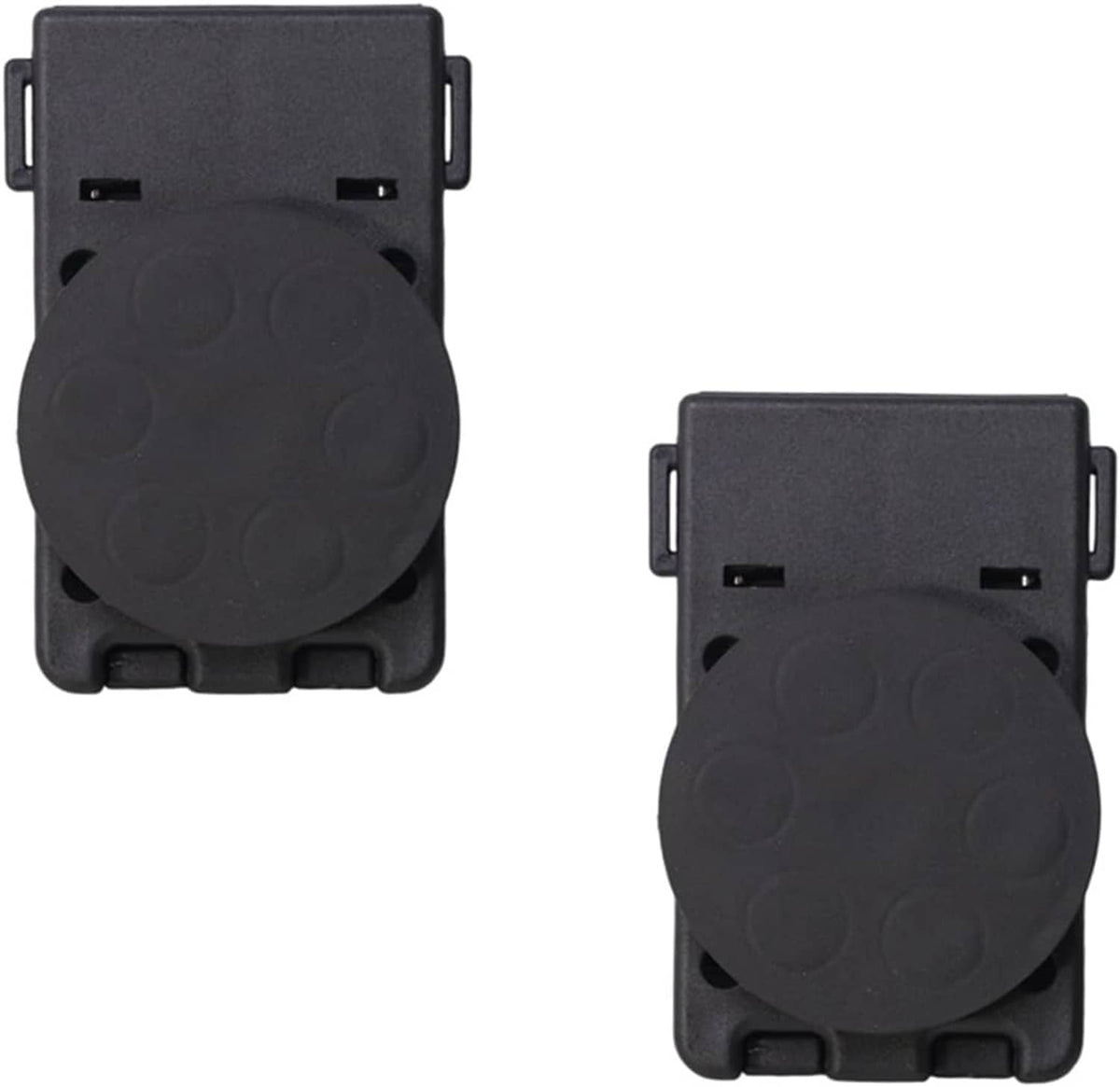 Black magnetic tool holder clip for belt, two-piece set of screw holsters