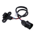 Crankshaft position sensor with black housing, mounting bracket, and wire harness
