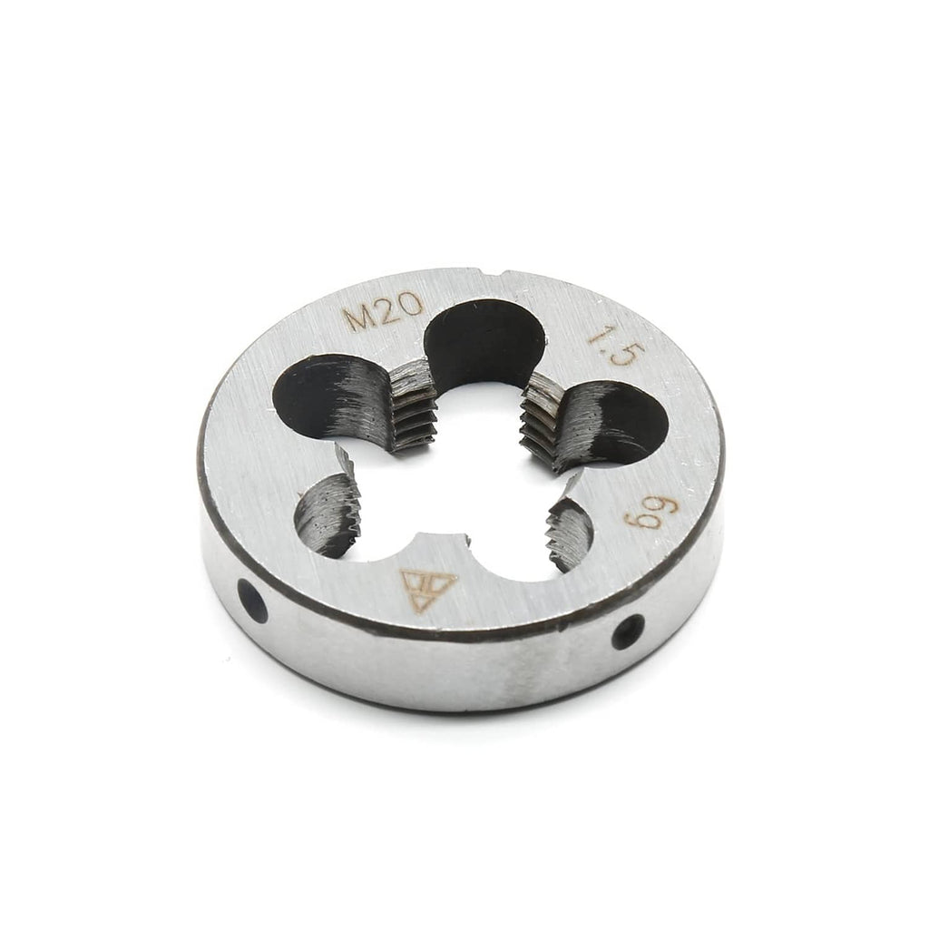 M20 metric right-hand thread die with radial cutting teeth and stamped size marks
