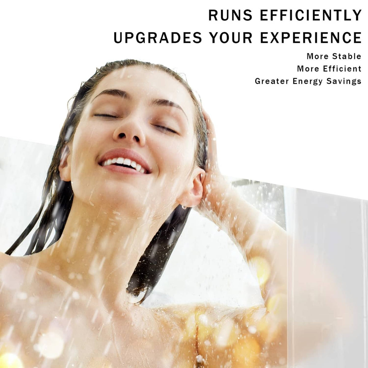 RV water heater replacement parts kit promotional shower scene