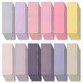 Assorted pastel magnetic bookmark tabs, two rows of colorful flat pieces
