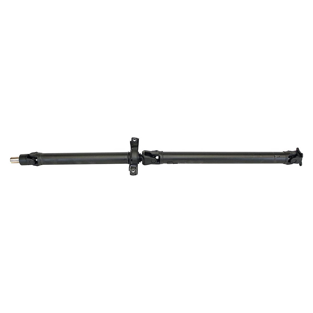 Rear prop shaft assembly, long black driveshaft with center mounting bracket