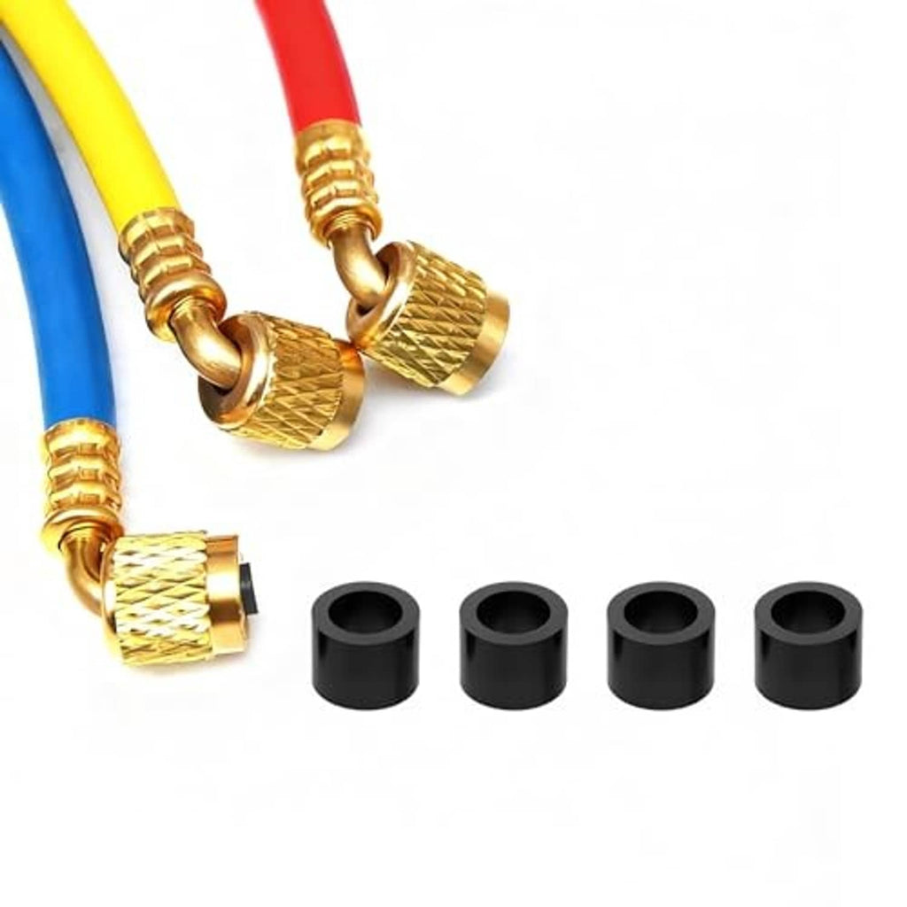 HVAC vacuum hose replacement gasket set with brass fittings and four black gaskets