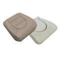 Tan front driver-side seat bottom replacement cover with matching foam cushion