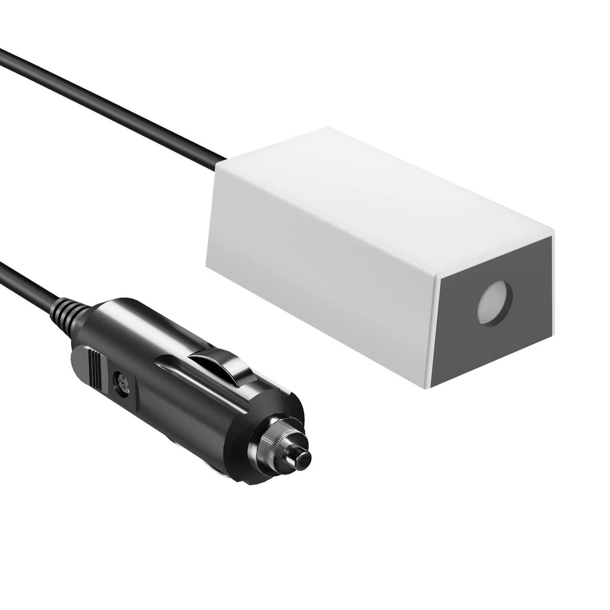 DC cigarette lighter adapter cable with mini power module, white block and black plug