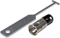 Dorman lighter socket and removal tool with metal handle and socket end