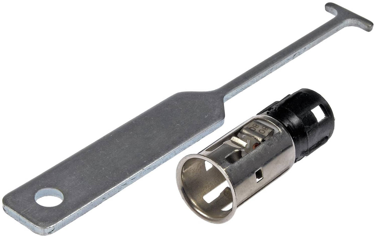 Dorman lighter socket and removal tool with metal handle and socket end