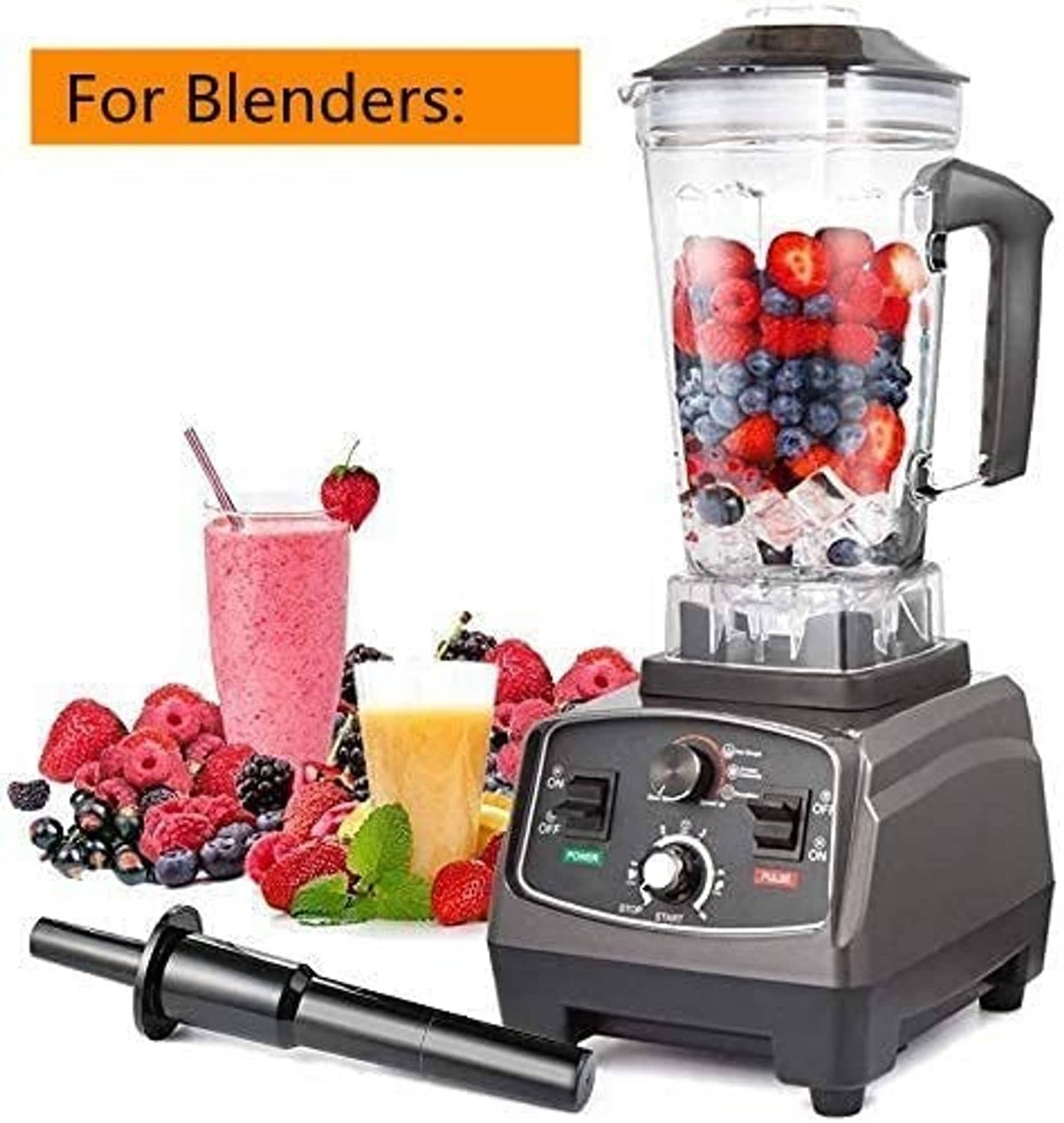 Blender base with metal shaft attachment; bearing not clearly visible