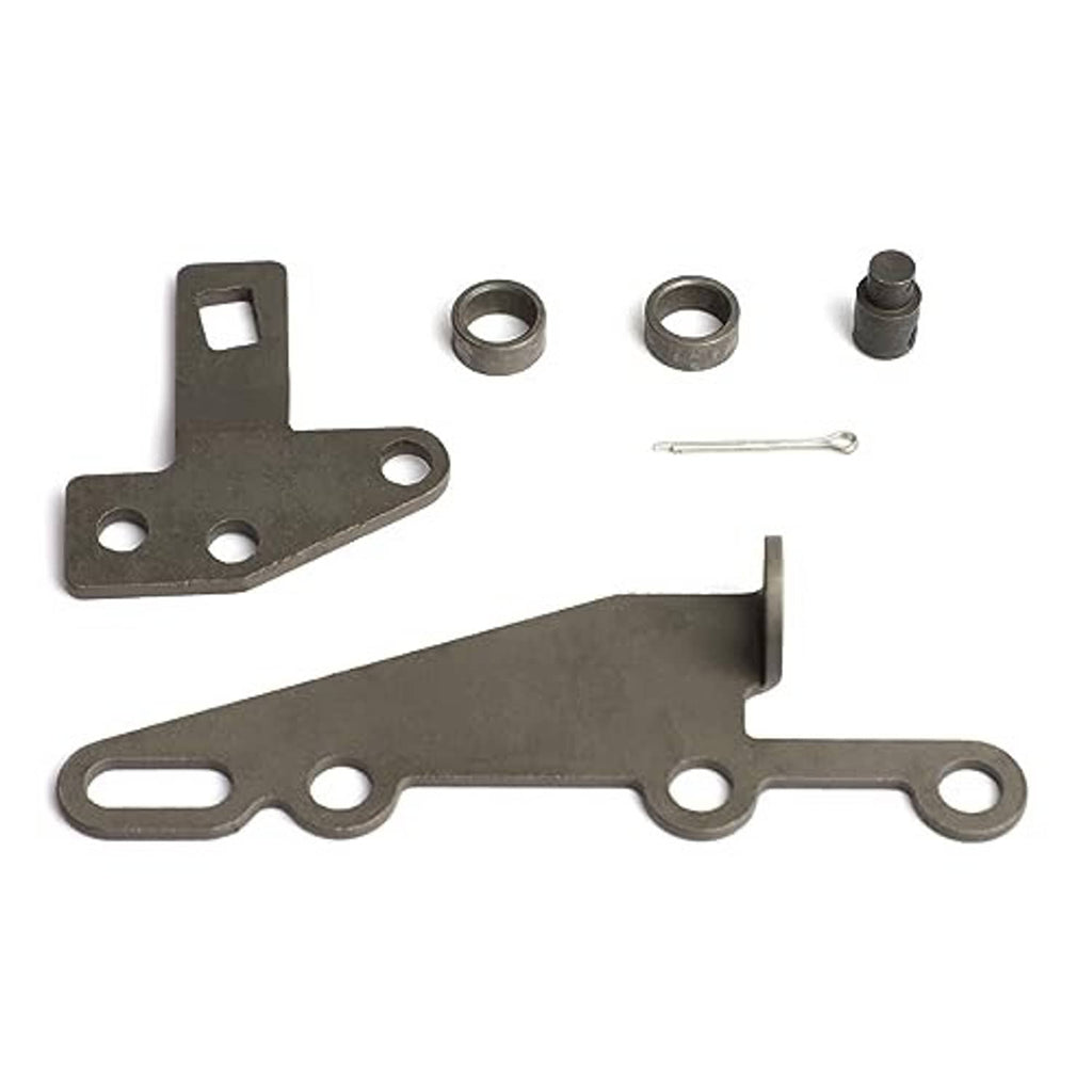 Automatic transmission shifter bracket and lever kit with dark metal lever, bushings, and pin