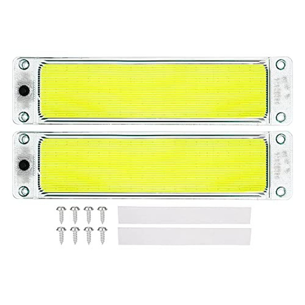 12-24V interior COB LED light bar set with two rectangular panels and mounting parts