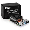 CPU cooling fan kit with ice tower heatsink, copper heat pipes and mounting hardware