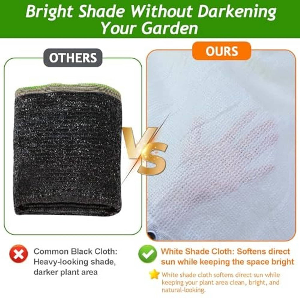 White shade cloth fabric panel with bright, soft light-diffusing coverage