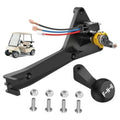 Golf cart forward and reverse shifter assembly kit with black bracket and wiring harness