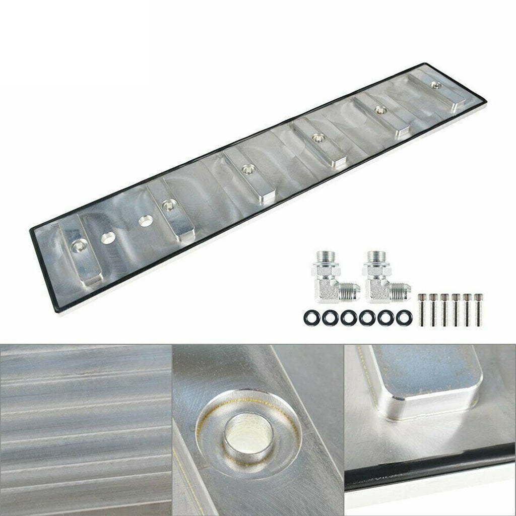 Aluminum billet tappet cover kit with long silver cover plate and mounting hardware