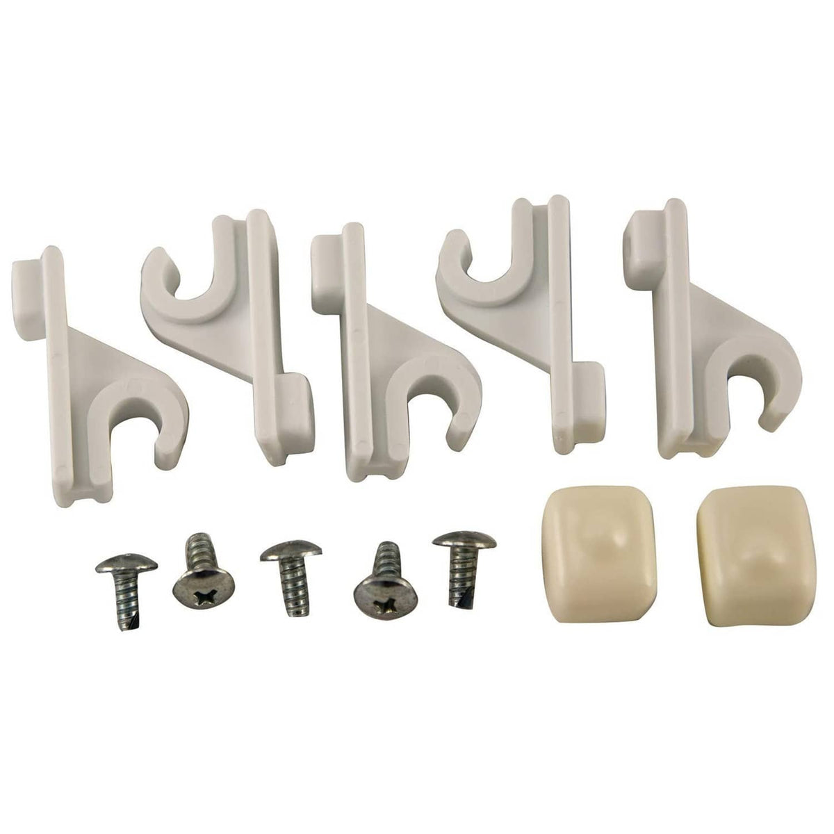 RivetOak Schulte 1464666511 Adjustable Pole Clips and Caps White