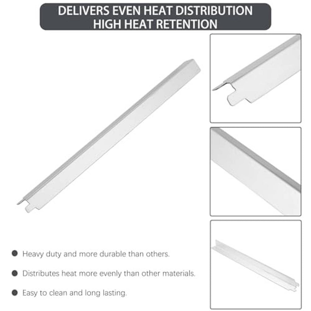 Long stainless steel heat plate for even heat distribution and high heat retention