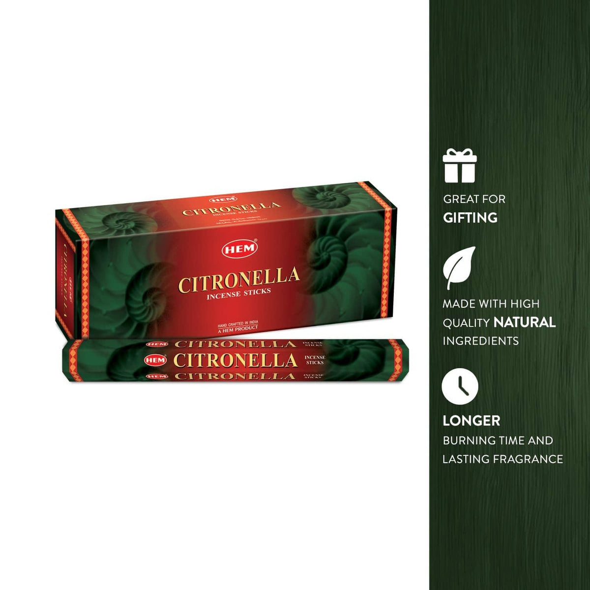 Incense stick package box with dark sticks, rectangular box presentation