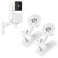 White wall mount bracket with adjustable camera holder and two mounting plates