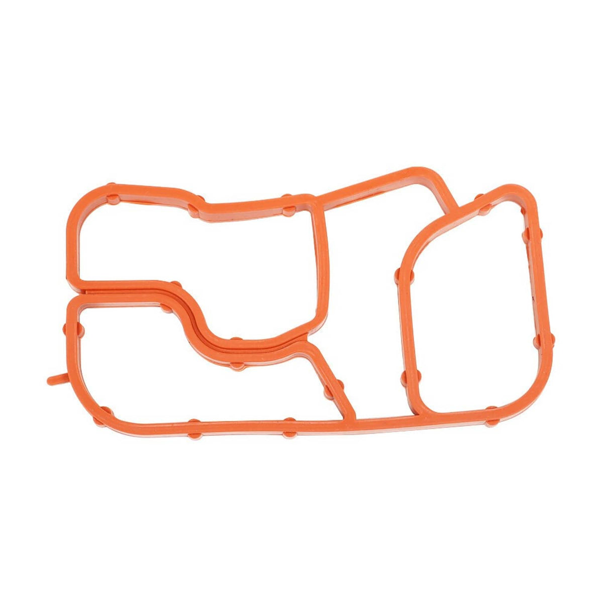 Orange engine gasket profile seal, molded gasket shape