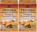 Twinings Orange & Cinnamon Spice herbal tea boxes, 20 tea bags each (pack of 2)