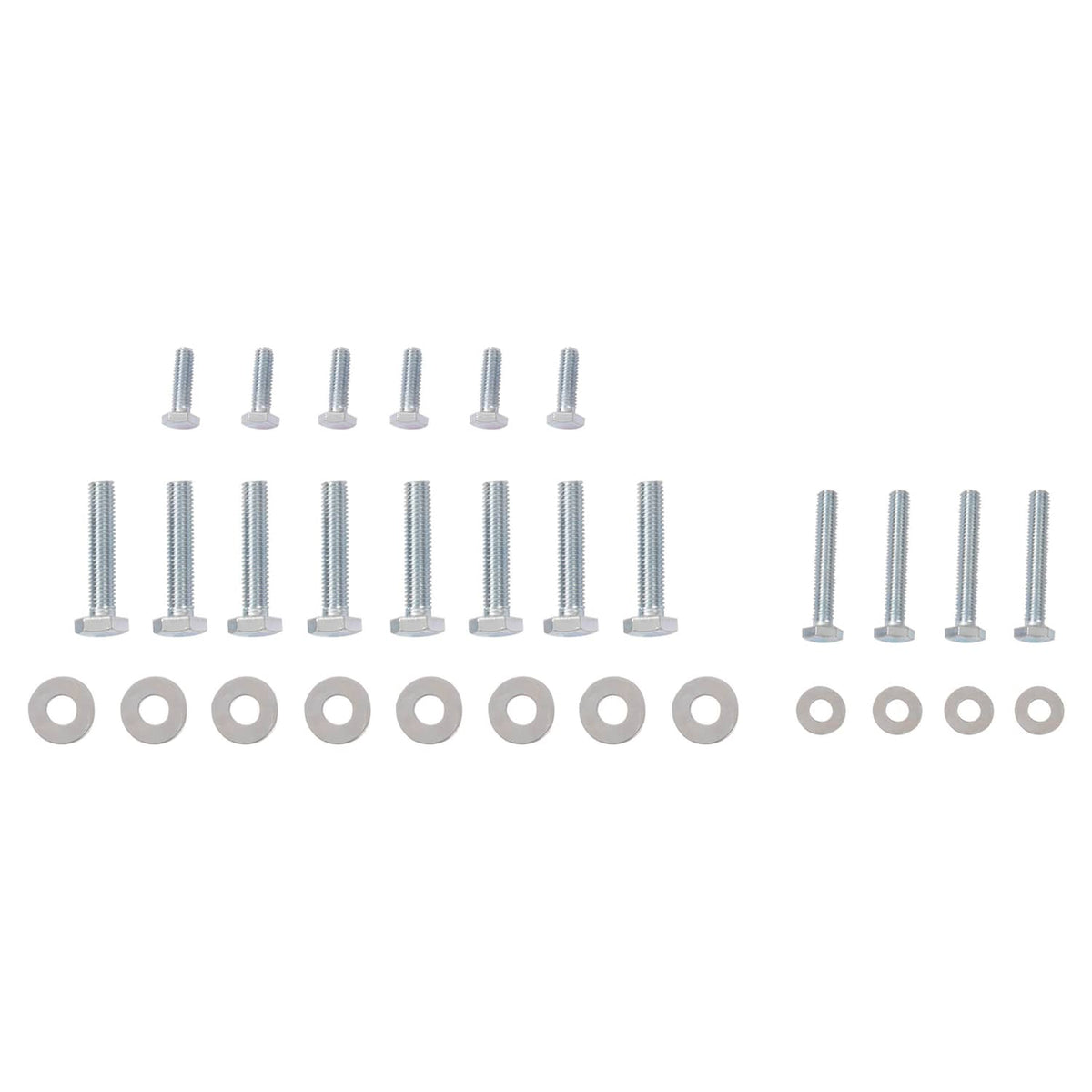 Mounting hardware screws and washers for golf cart seat cushion installation