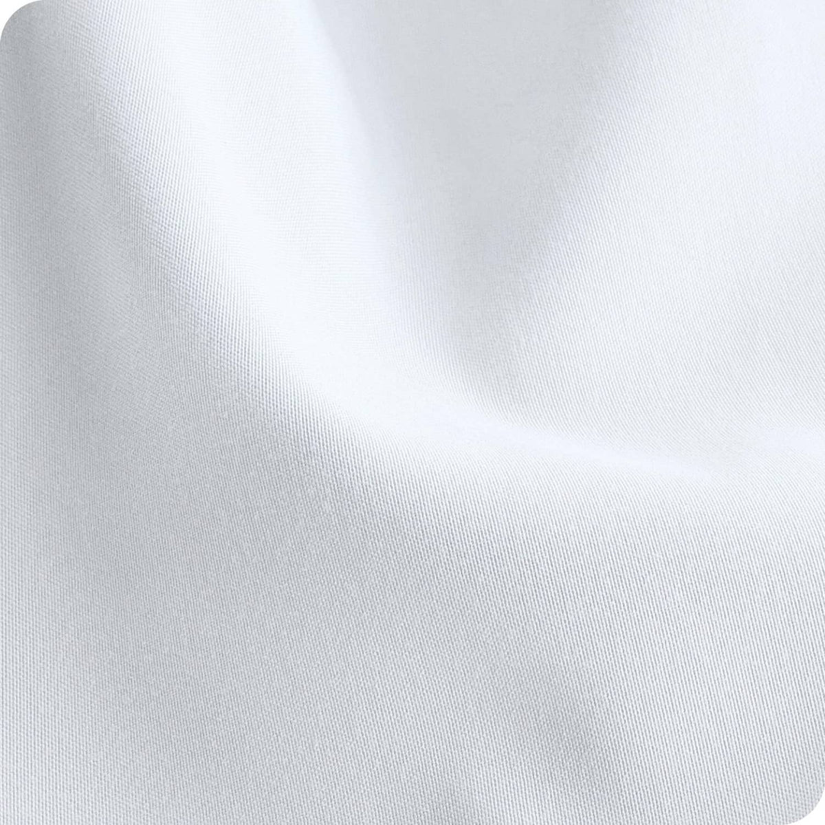 White microfiber crib fitted sheet fabric close-up, smooth texture