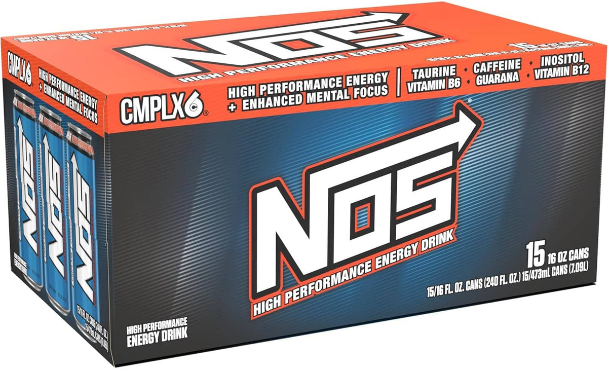 CMPX6 high performance energy drink 15-pack box, side view