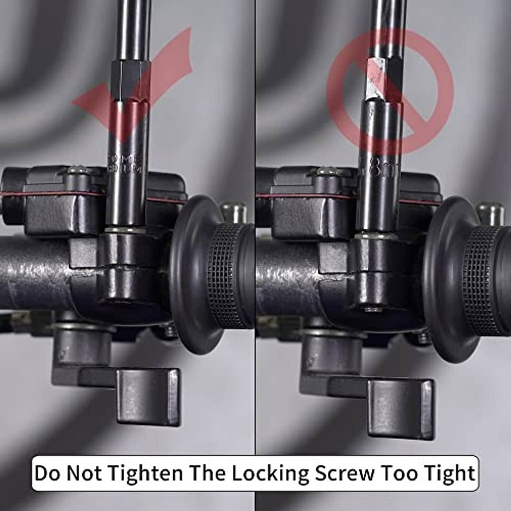 Thumb throttle housing showing locking screw and adjustment area with cables