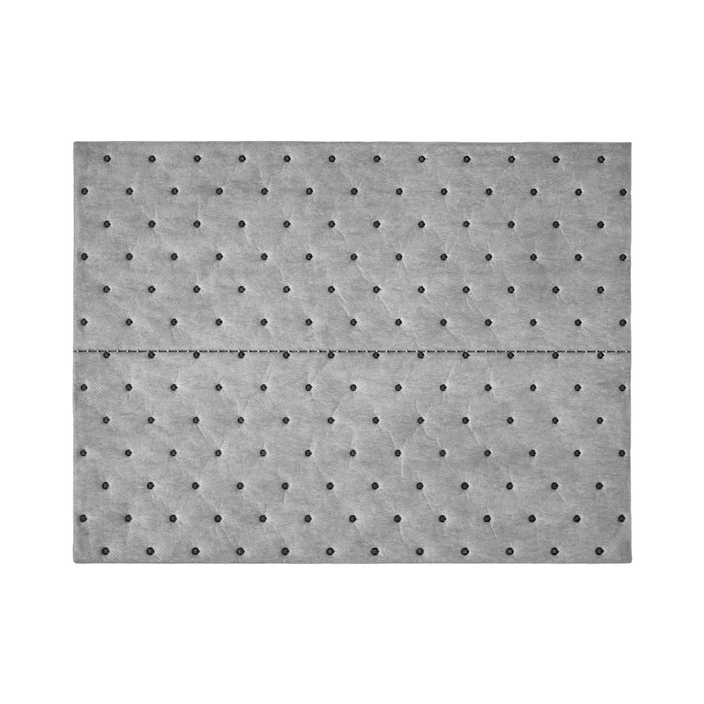Oil and water absorbent pad, grey, perforated dot surface, 13 x 10 in