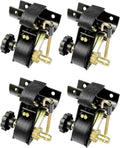 Four ladder rack tie-down straps with black webbing, J-hooks, and tube mounts