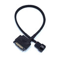 SATA to 3/4-pin fan adapter cable with braided wire and dual connectors