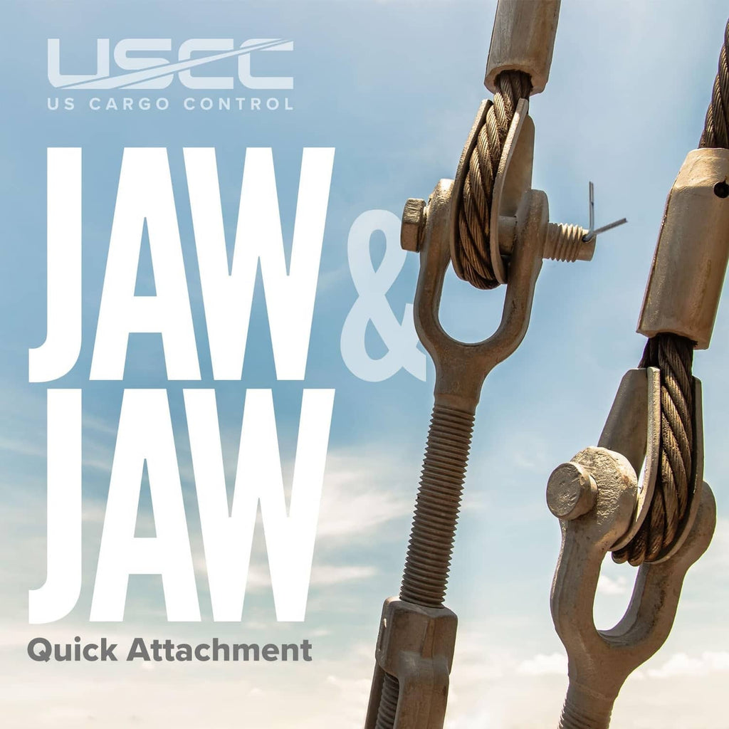 Quick-attach galvanized jaw and turnbuckle with threaded rod and eye hook ends