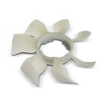 Radiator cooling fan blade with five light-gray blades and circular mounting hub