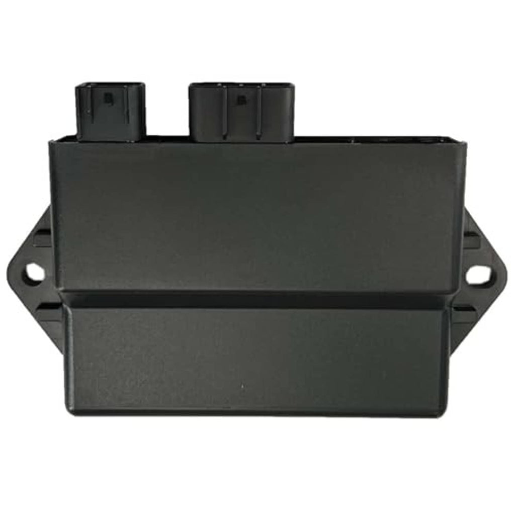 Black CDI ignitor module unit with dual top connectors and integrated mounting arms.