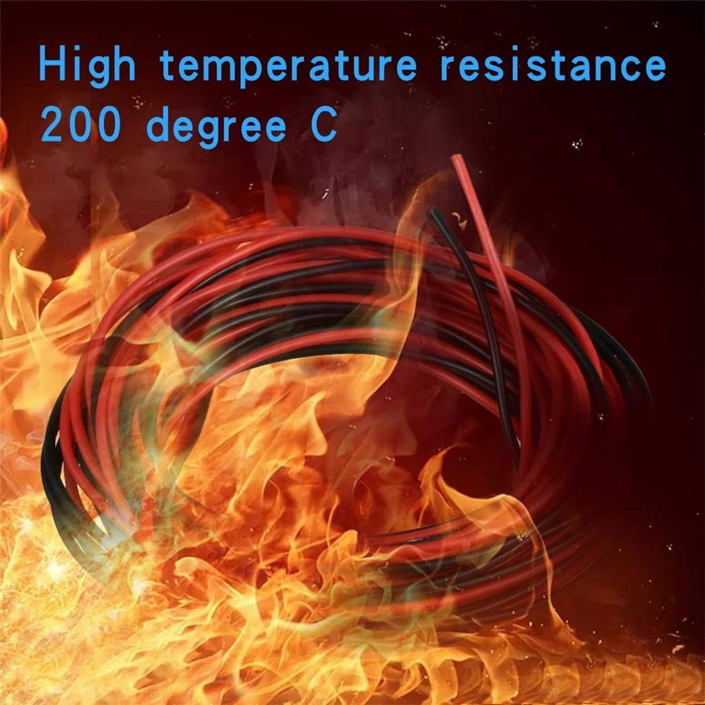 Red and black silicone insulated wire coil with high-temperature resistance