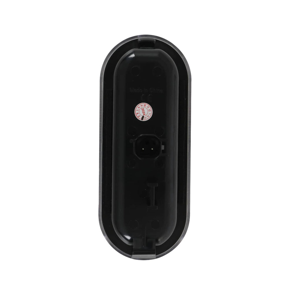 Black LED bed light rear housing with oval frame and central socket opening