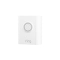 White Ring interchangeable doorbell faceplate with circular button and ring logo