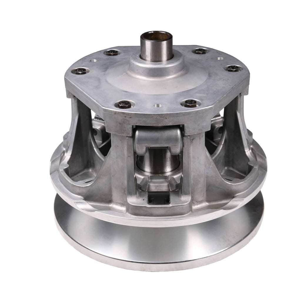 Primary drive clutch assembly with machined aluminum housing and central bore