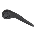 Seat recliner handle lever, black plastic grip with circular control cap