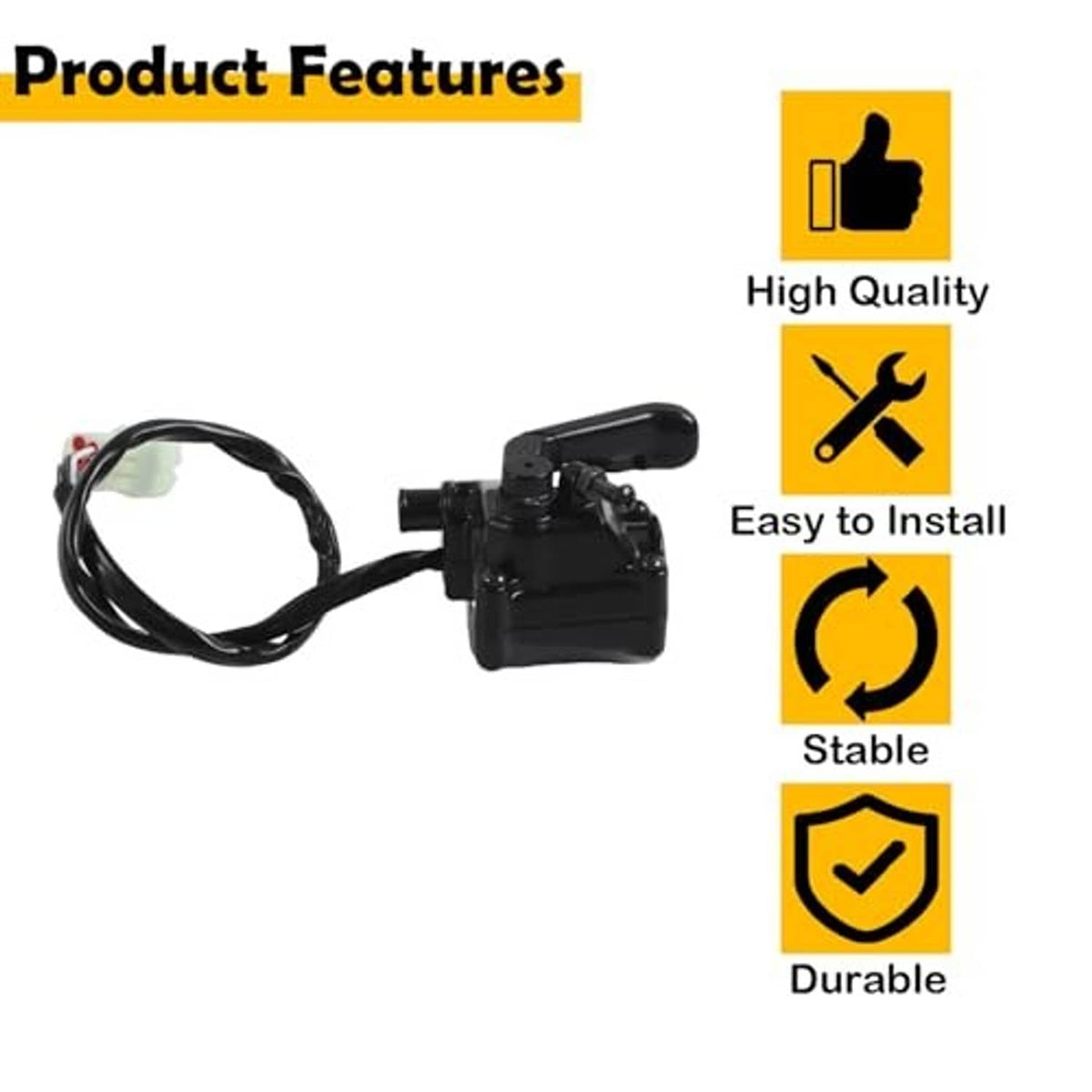Throttle lever handle assembly, black switch module with cable and mounting lever
