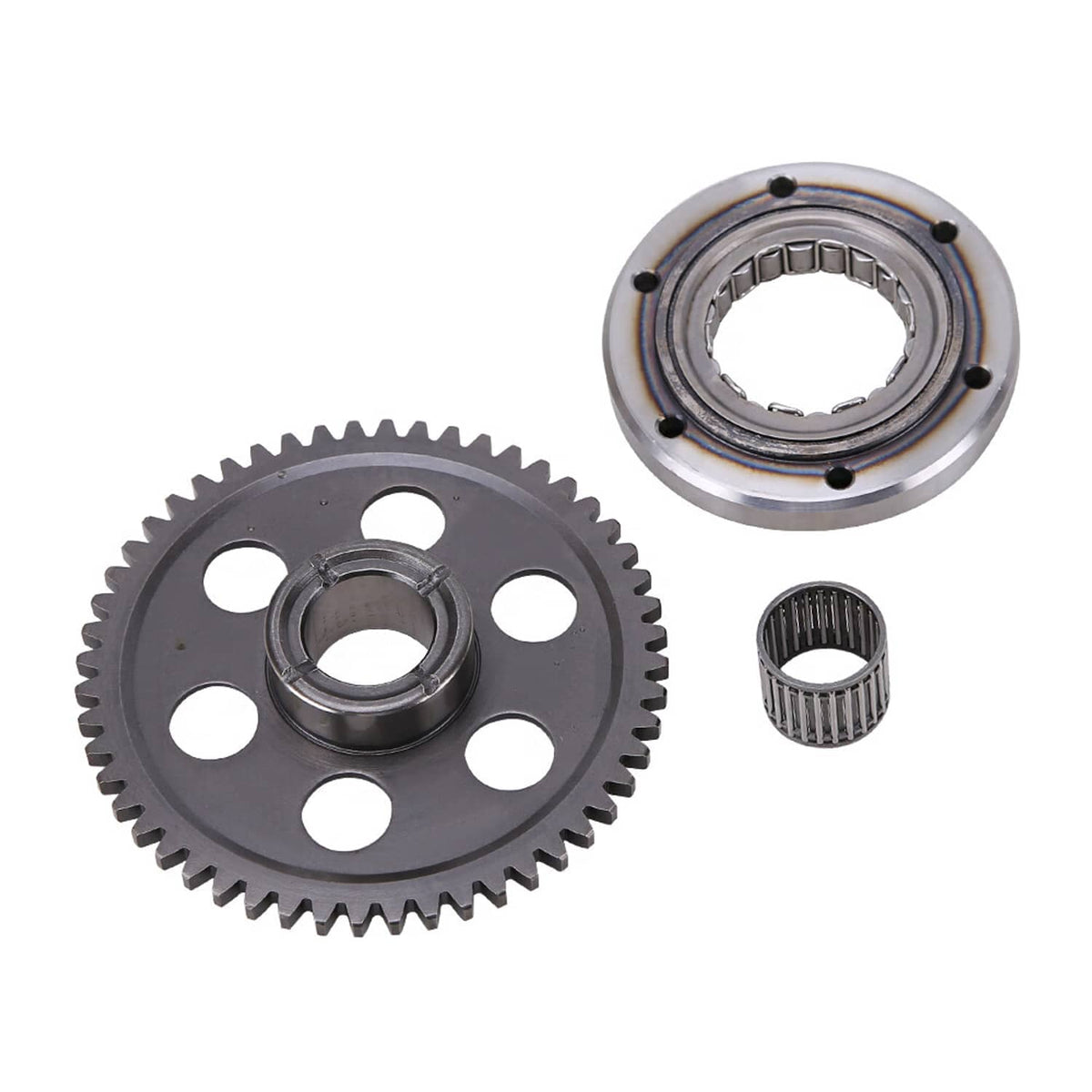 Starter clutch one-way bearing kit: gear wheel, bearing housing, needle bearing