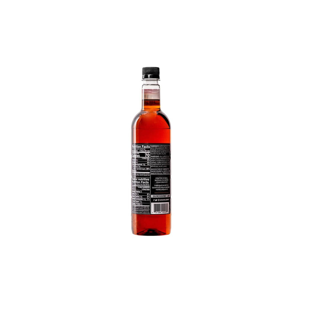DaVinci Gourmet Pumpkin Pie syrup bottle, front label view