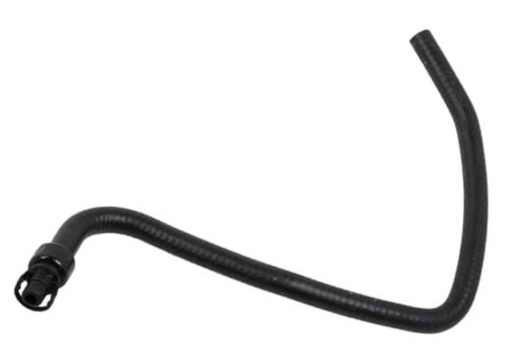 Engine coolant hose, black rubber with molded end fitting, curved U-shape