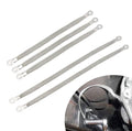 Braided tinned copper ground strap set with ring terminals, five-pack
