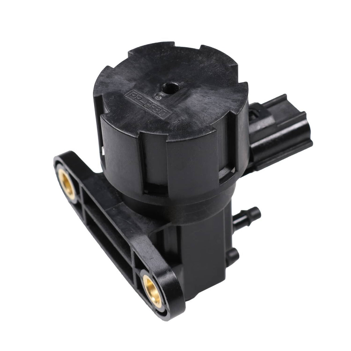 EGR valve control solenoid with circular top cover and two mounting holes