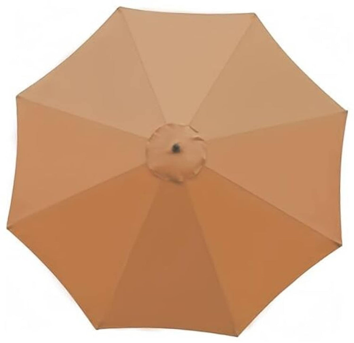 Khaki patio umbrella replacement canopy with 8-panel spokes and central finial