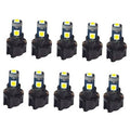 10-pack T5 LED bulbs with twist-lock bases, multiple white LED tips