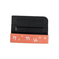 Black squeegee scraper with felt edge pad, rectangular sliding channel tool