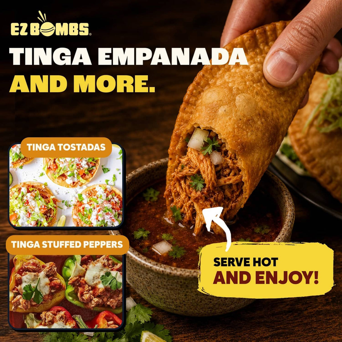 EZ Bombs chicken chipotle seasoning spice bomb stuffed pastry with pull-apart filling
